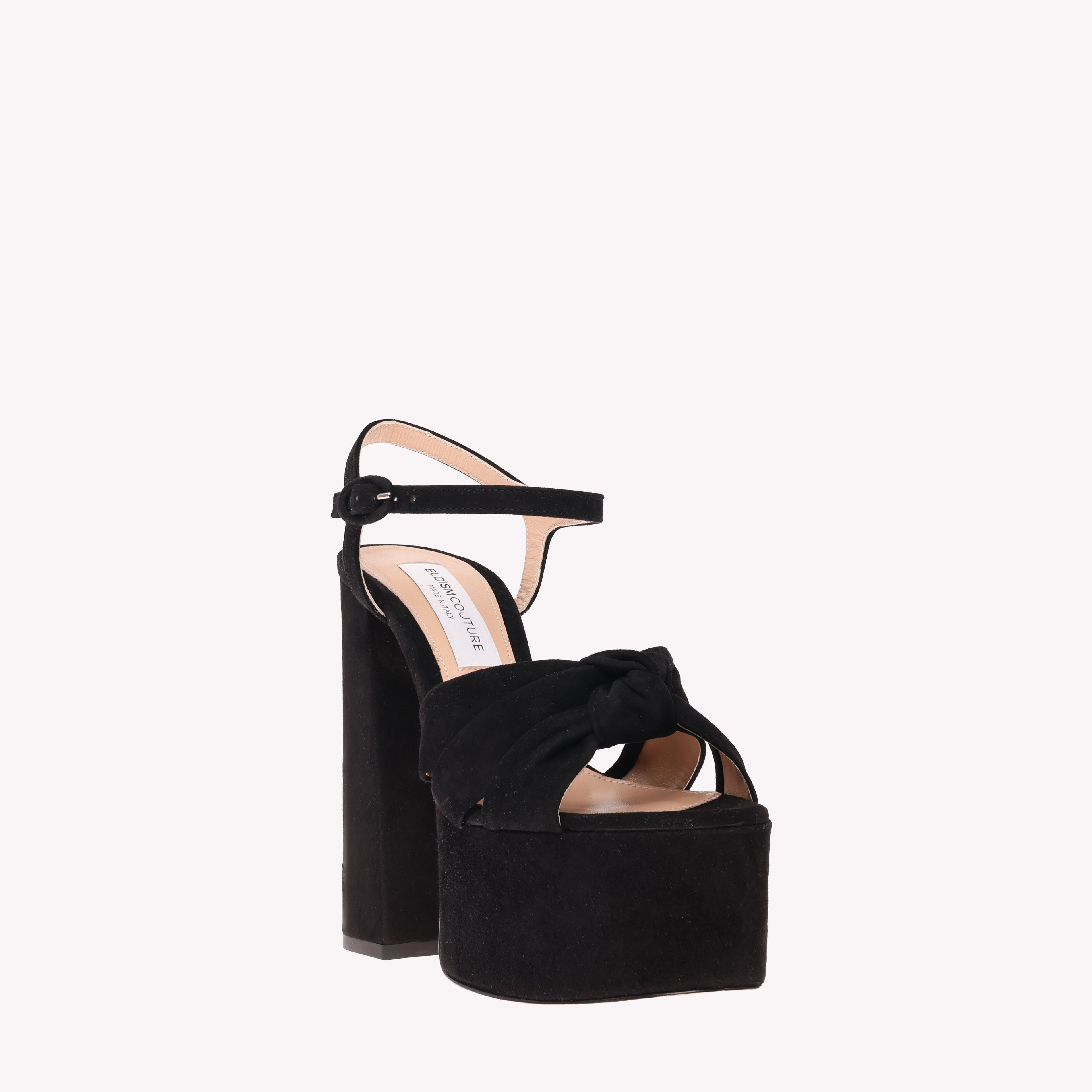 Platform Vera - Black Suede