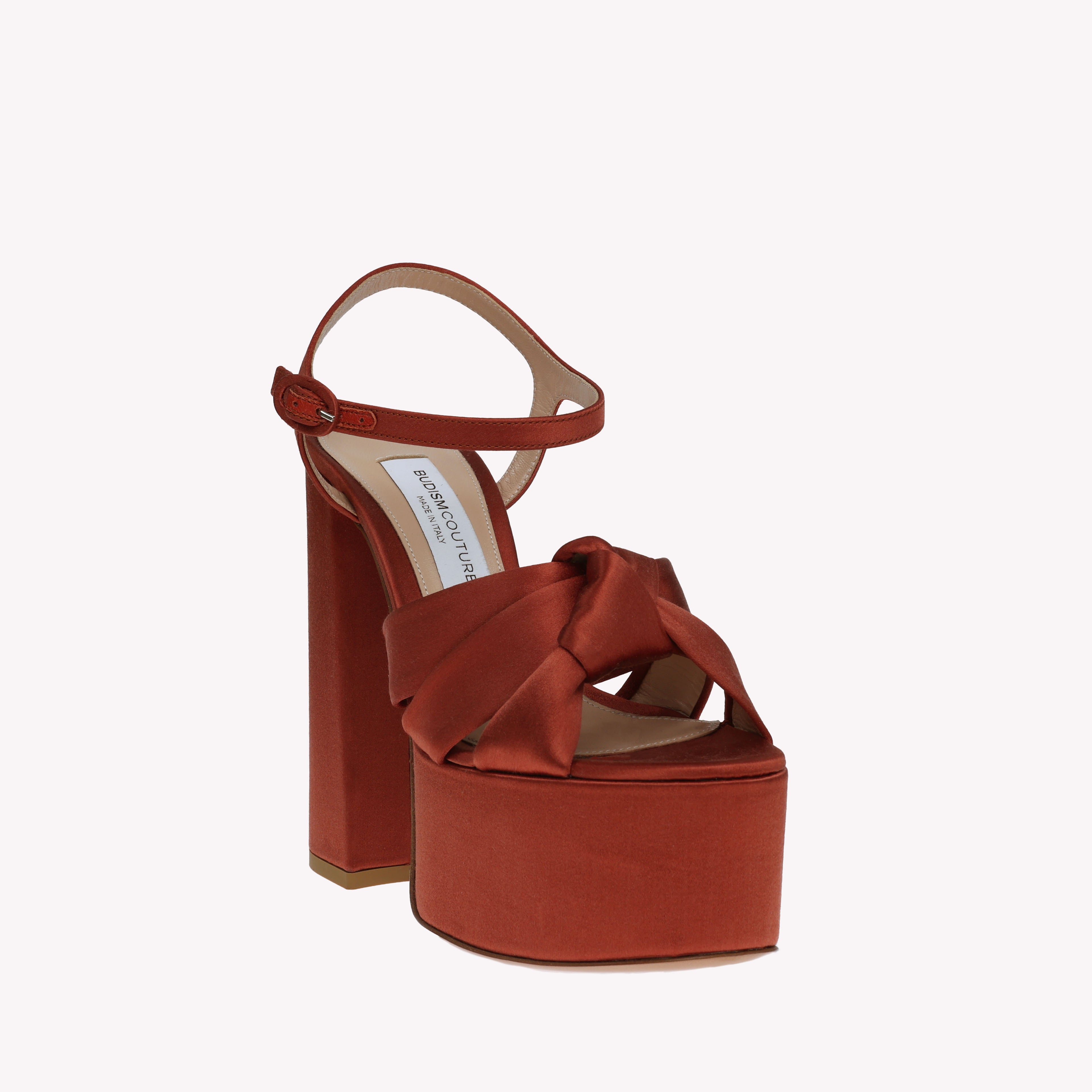 Platform Vera - Burnt Orange Satin