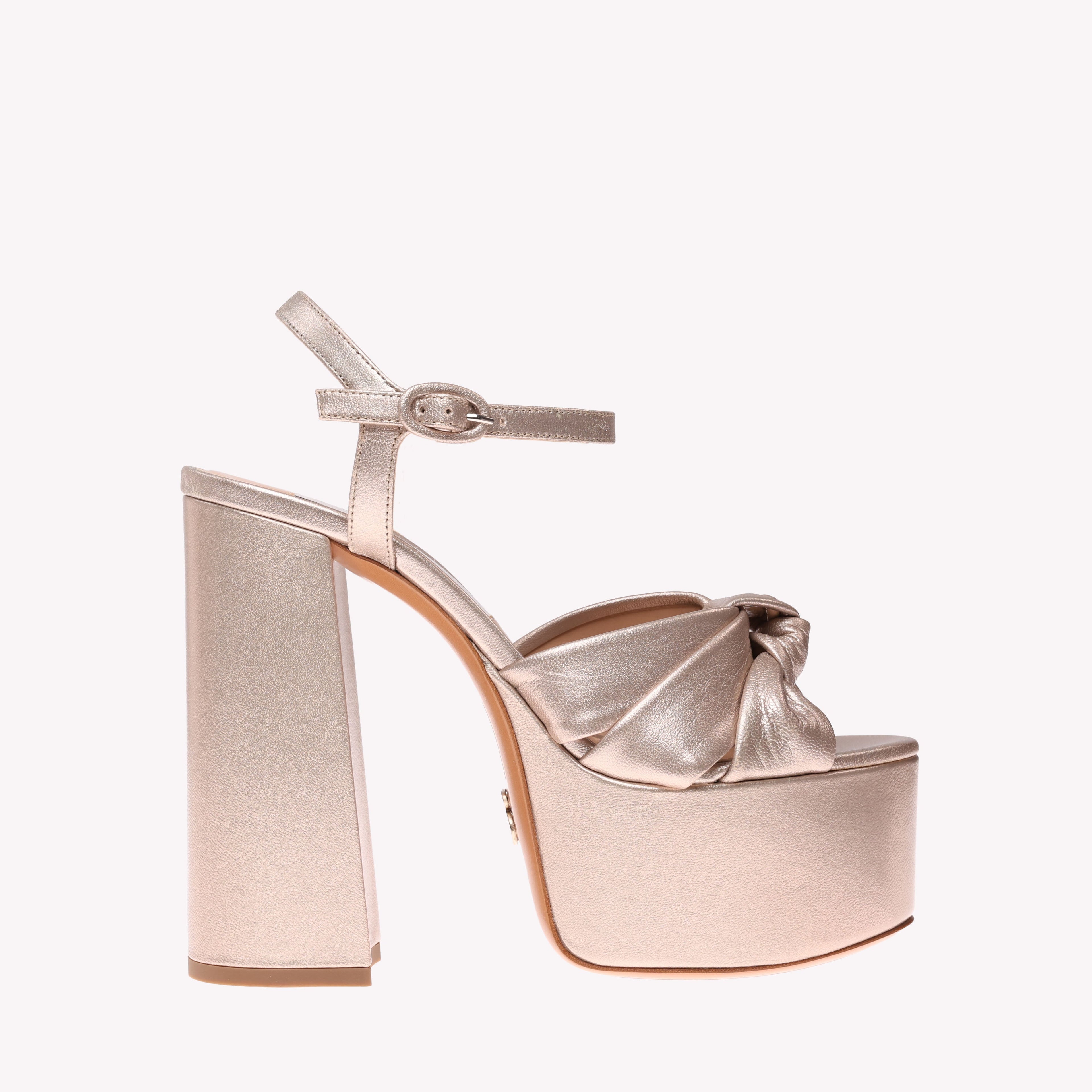 Platform Vera - Champagne Nappa