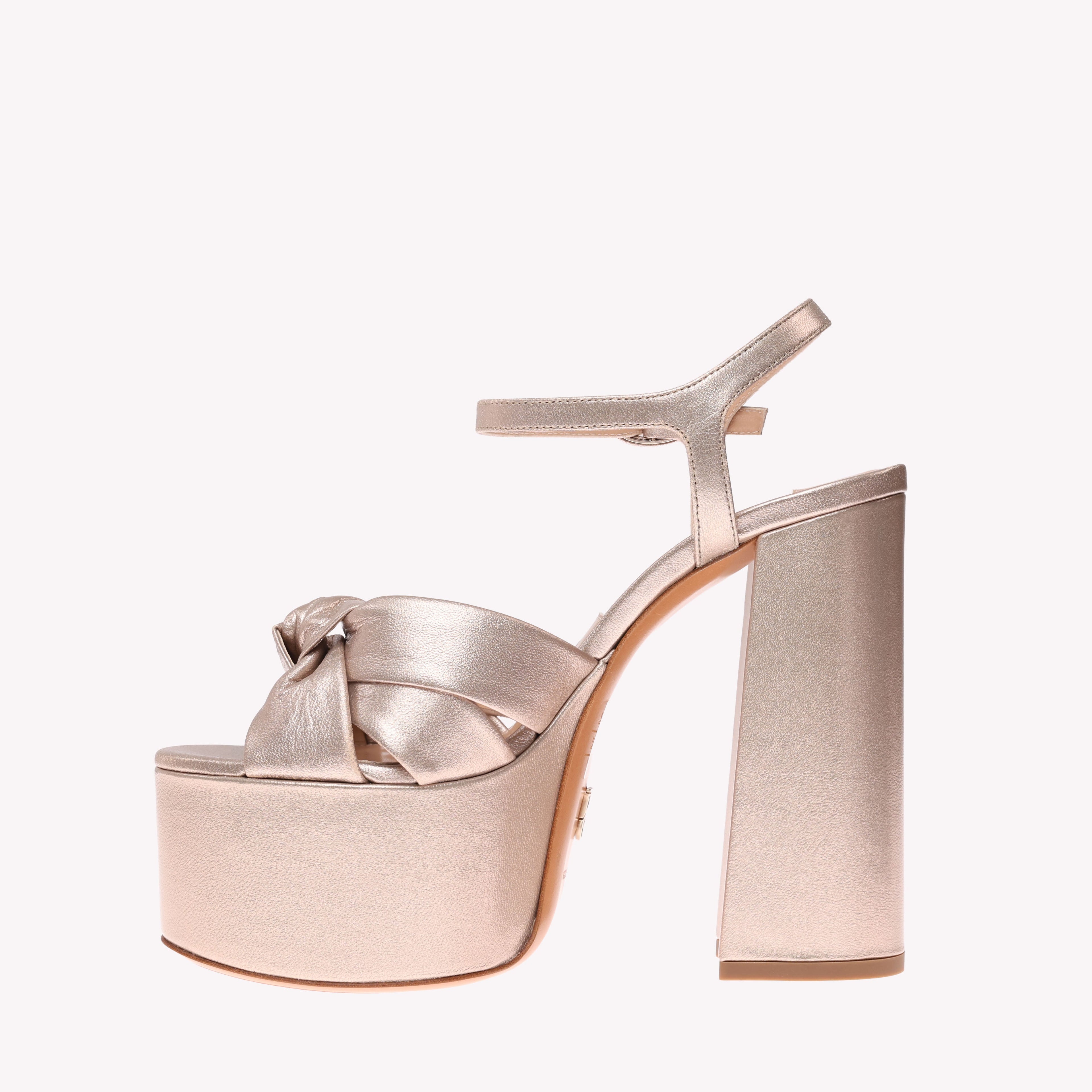 Platform Vera - Champagne Nappa