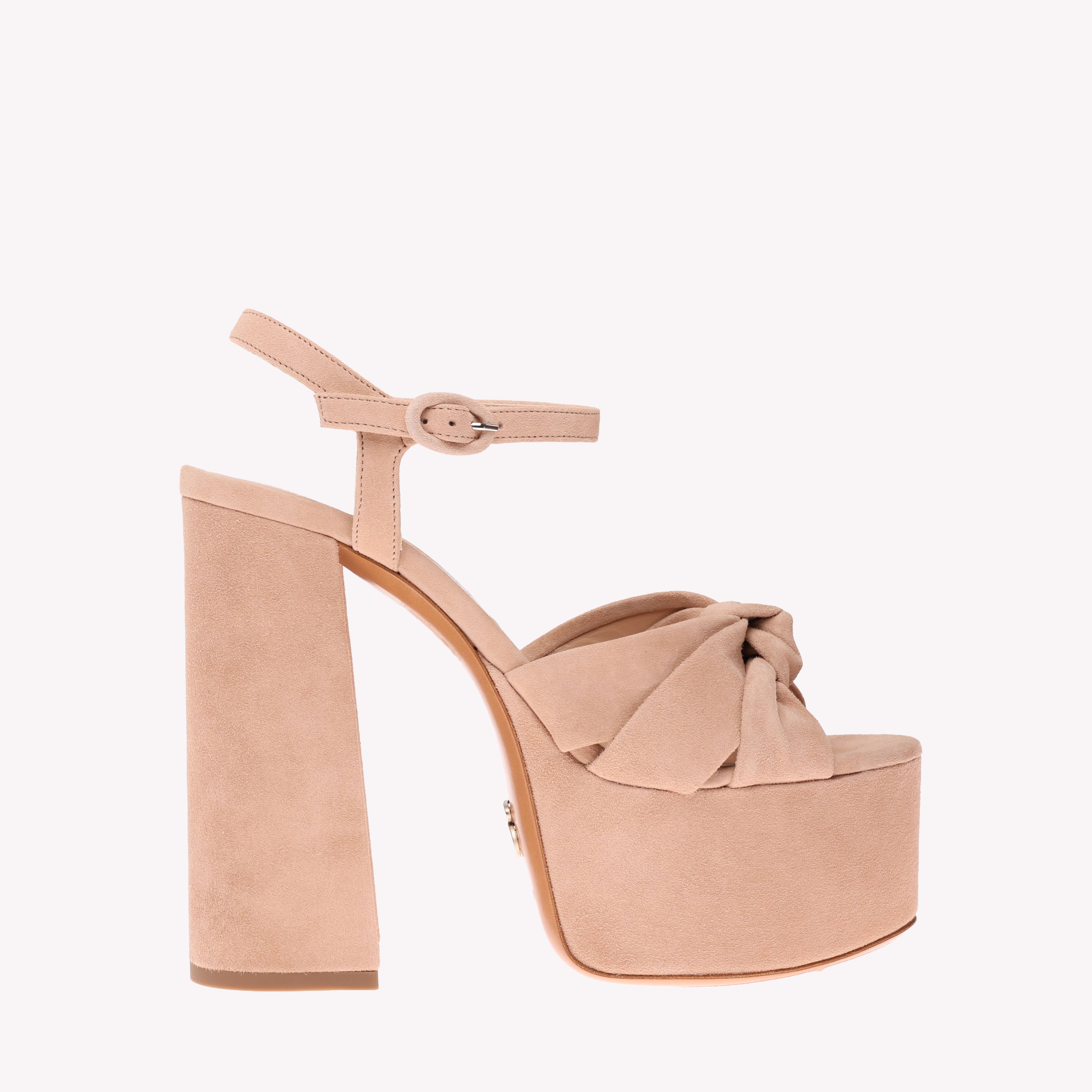 Platform Vera - Natural Blush Suede