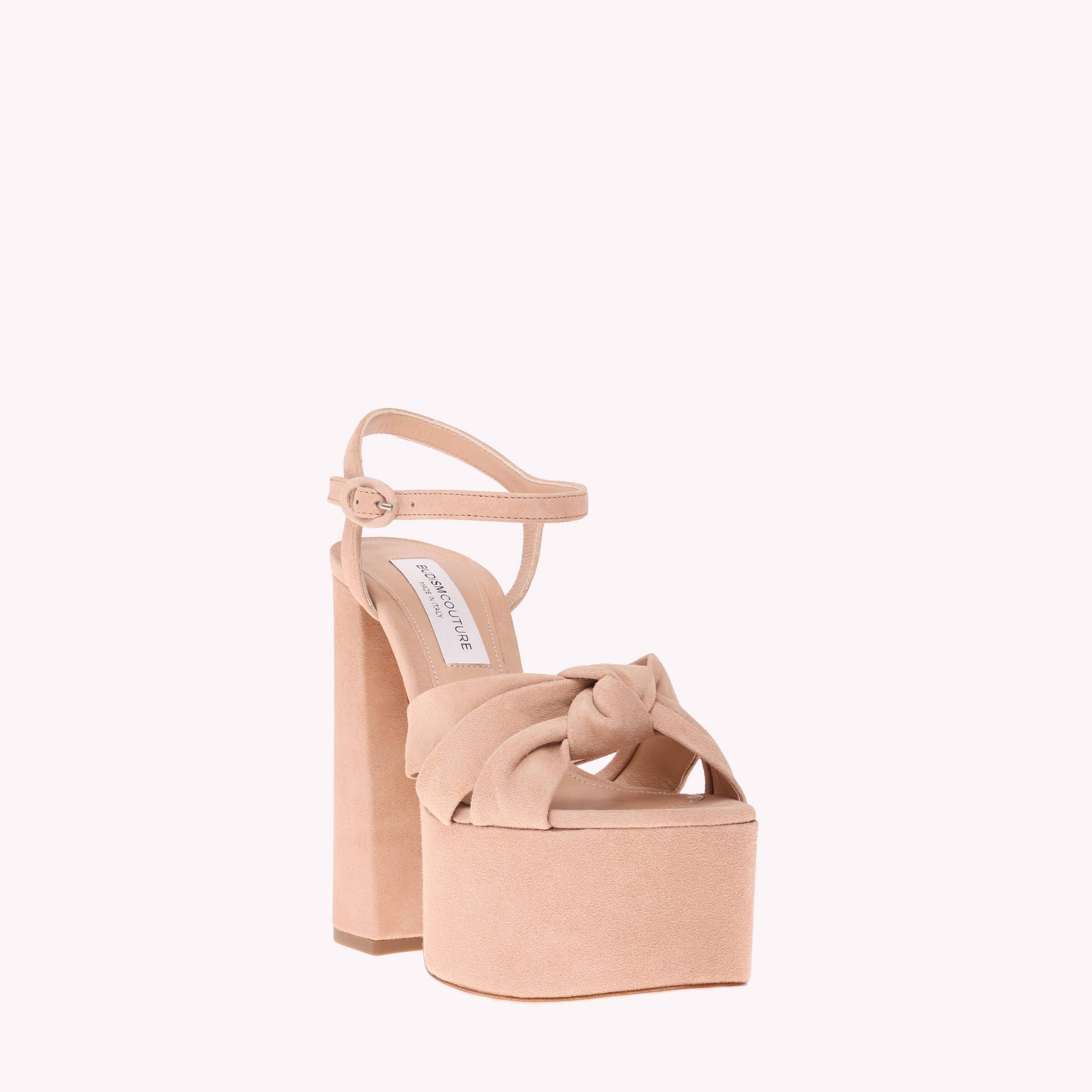 Platform Vera - Natural Blush Suede