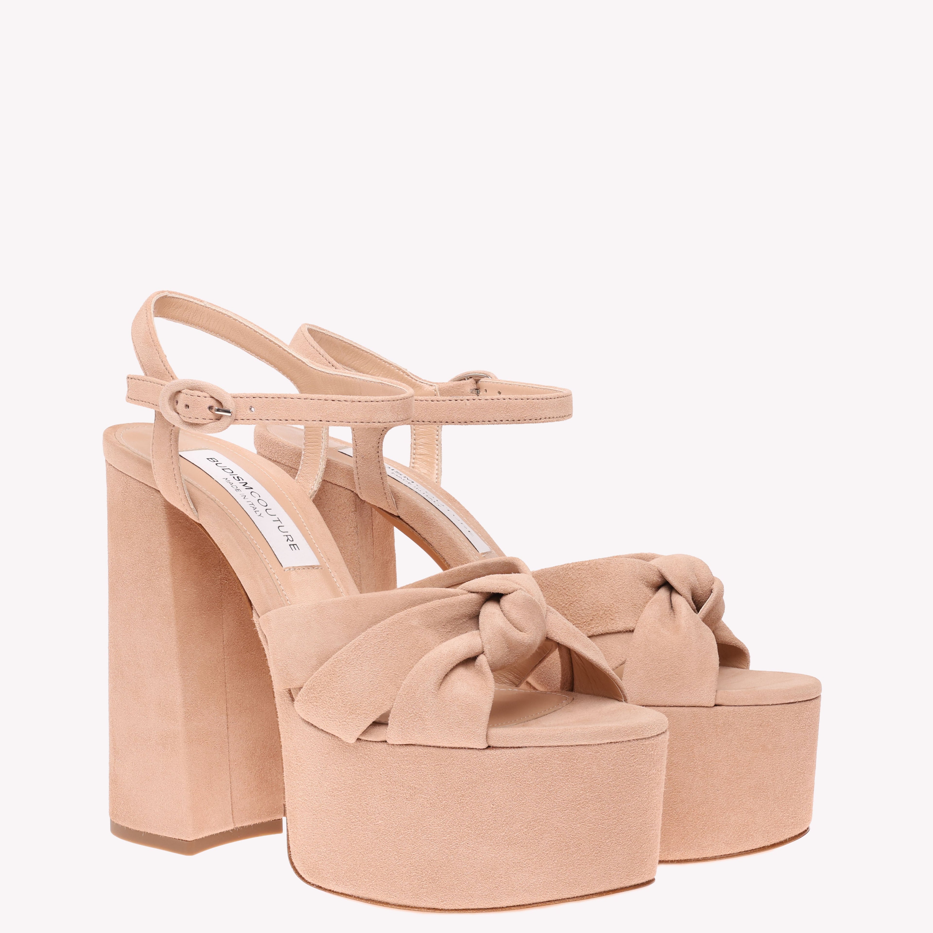 Platform Vera - Natural Blush Suede