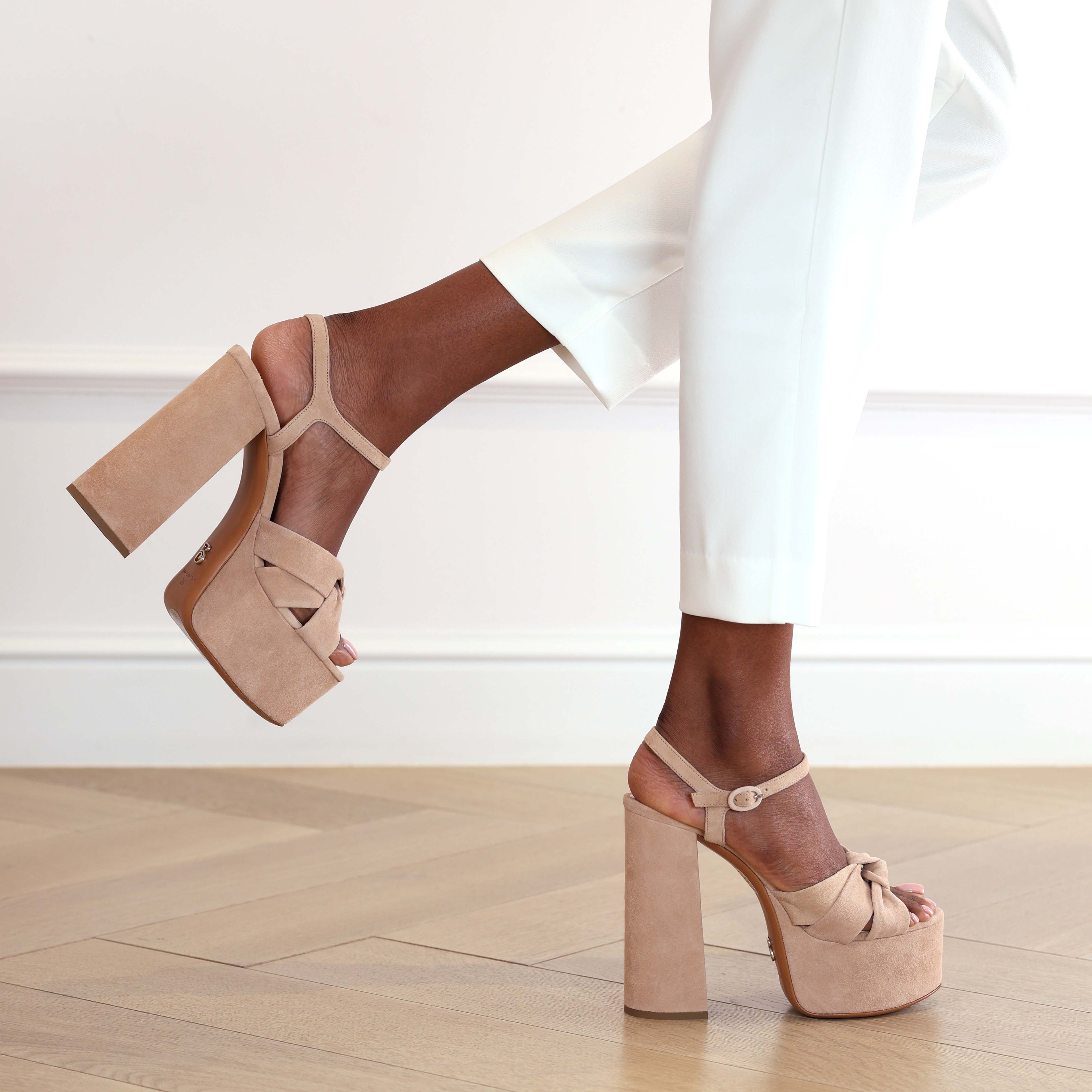 Platform Vera - Natural Blush Suede