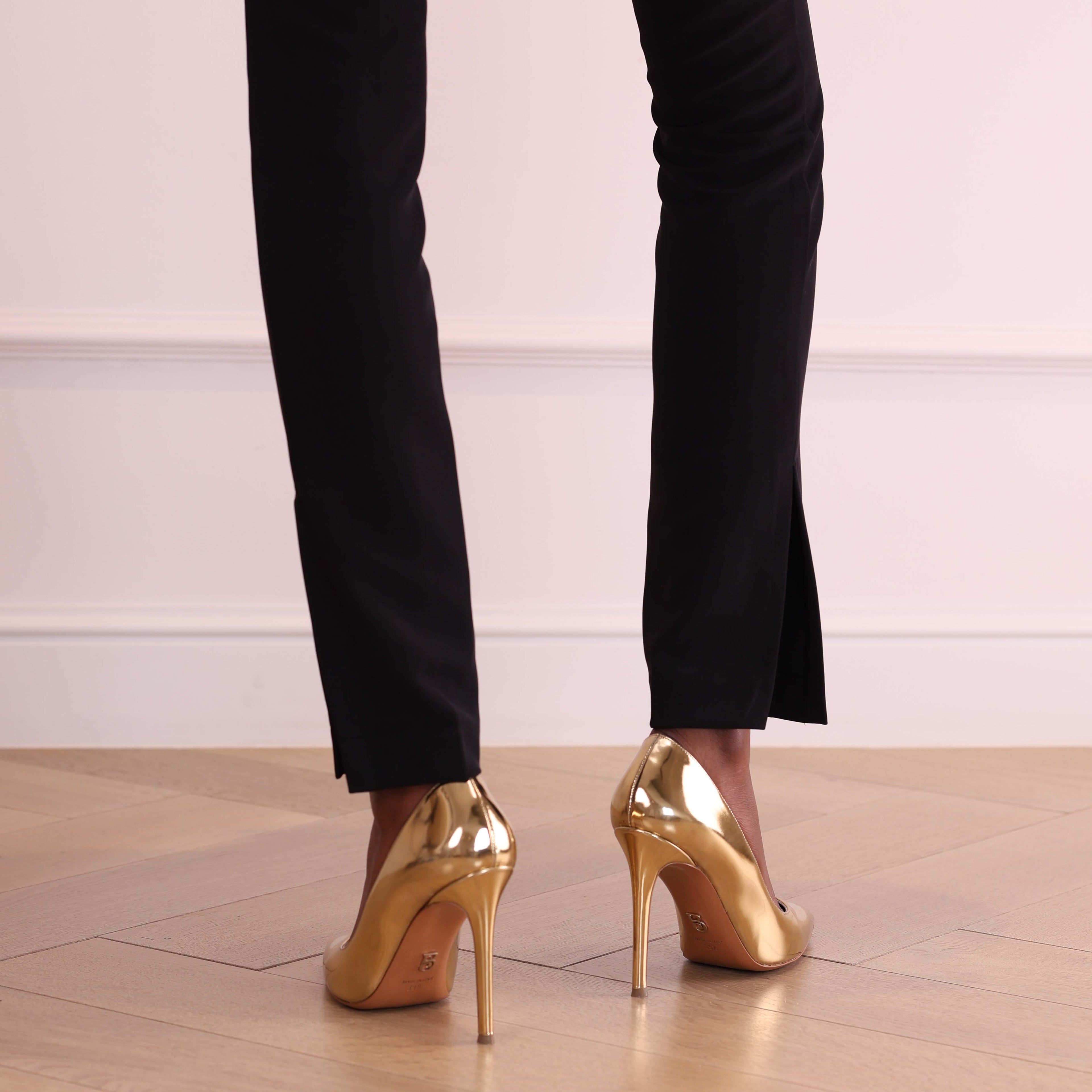 Pump Victoria 105 - Liquid Gold Mirror Leather