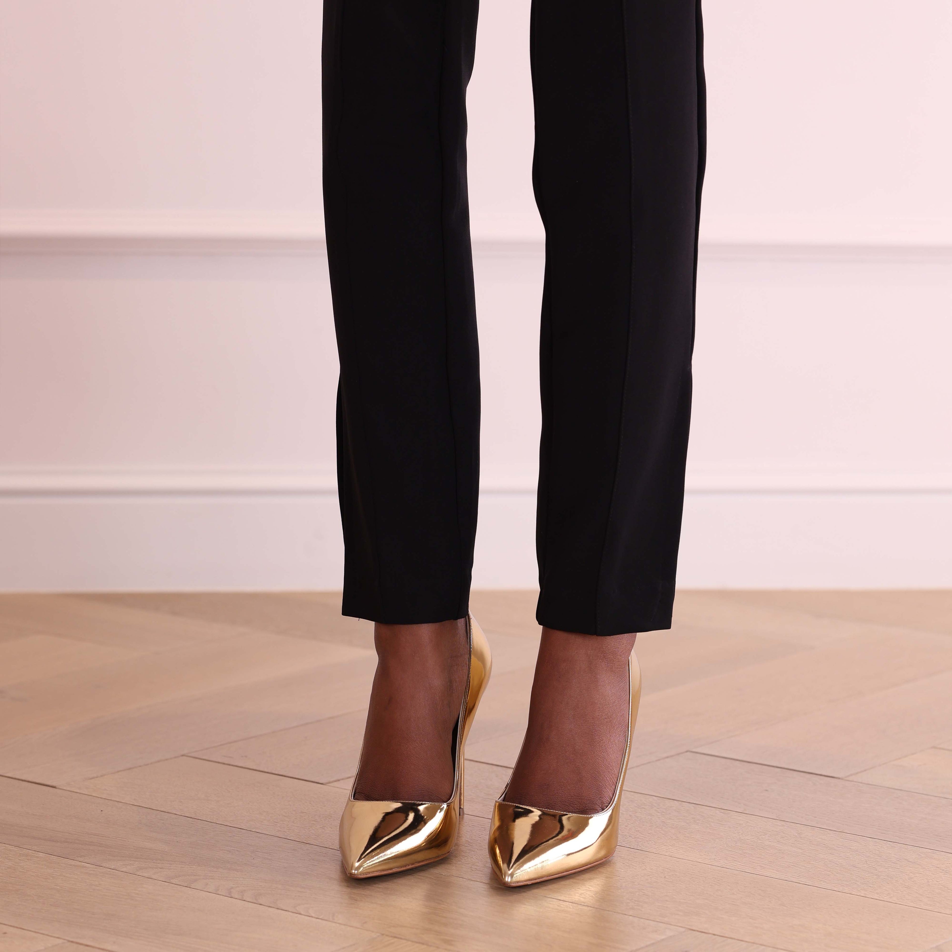 Pump Victoria 105 - Liquid Gold Mirror Leather