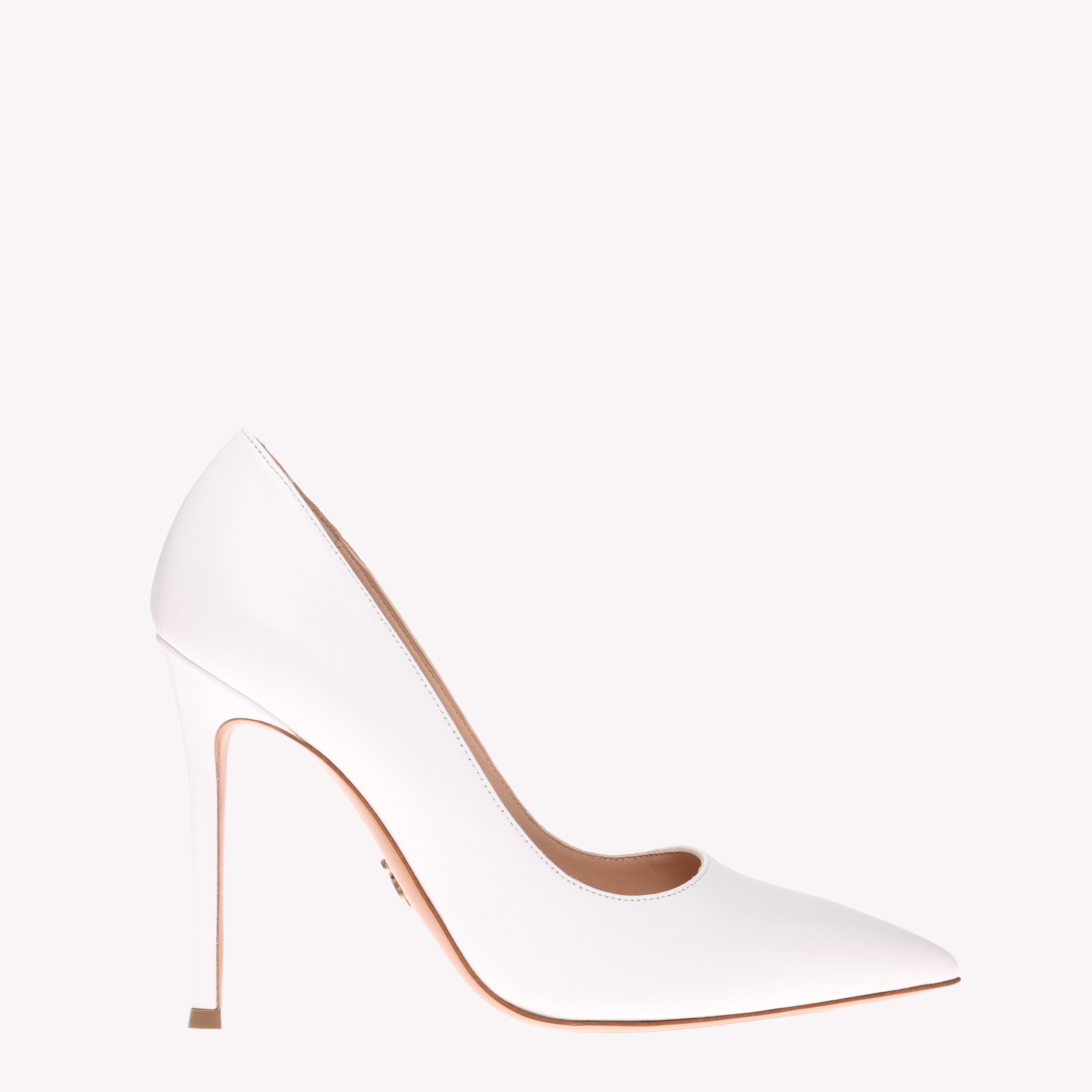 Pump Victoria 105 - Radiant White Nappa