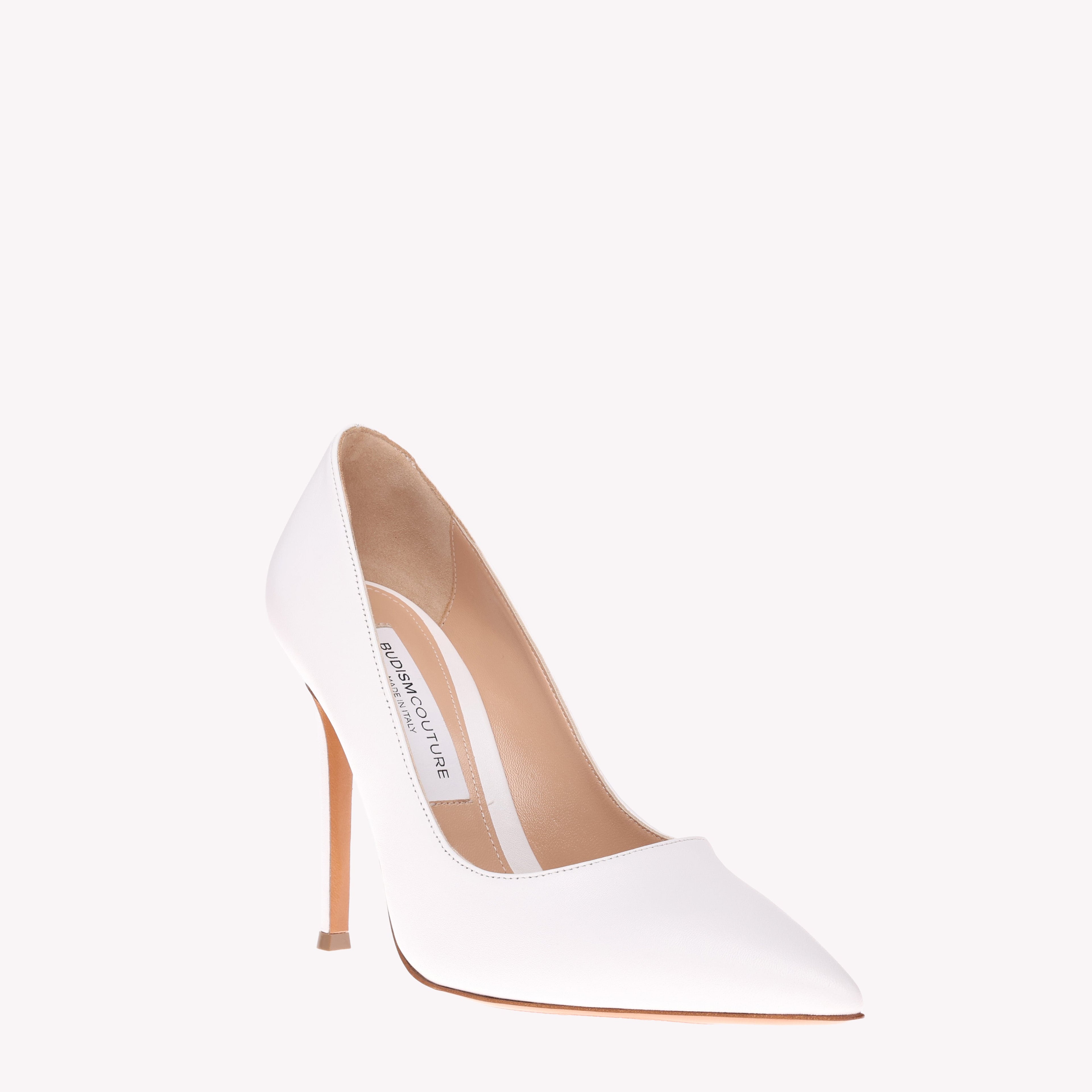 Pump Victoria 105 - Radiant White Nappa