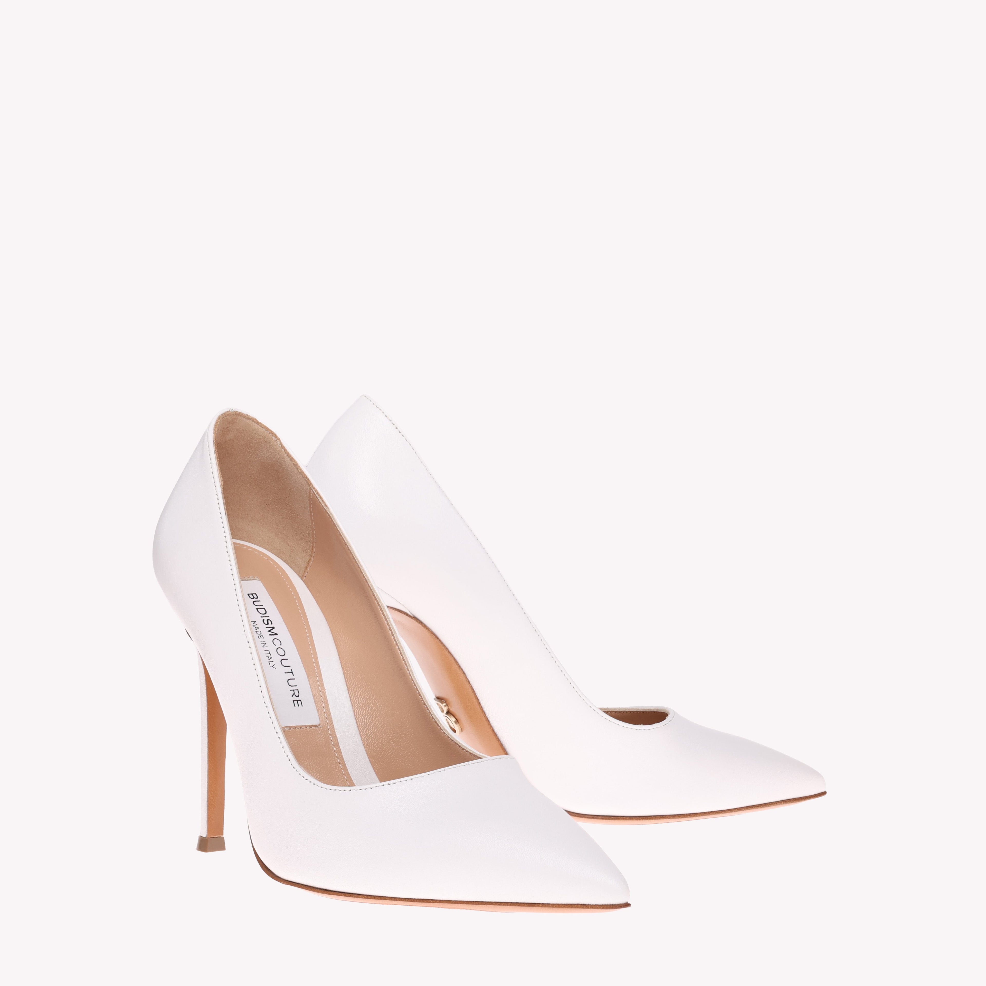 Pump Victoria 105 - Radiant White Nappa