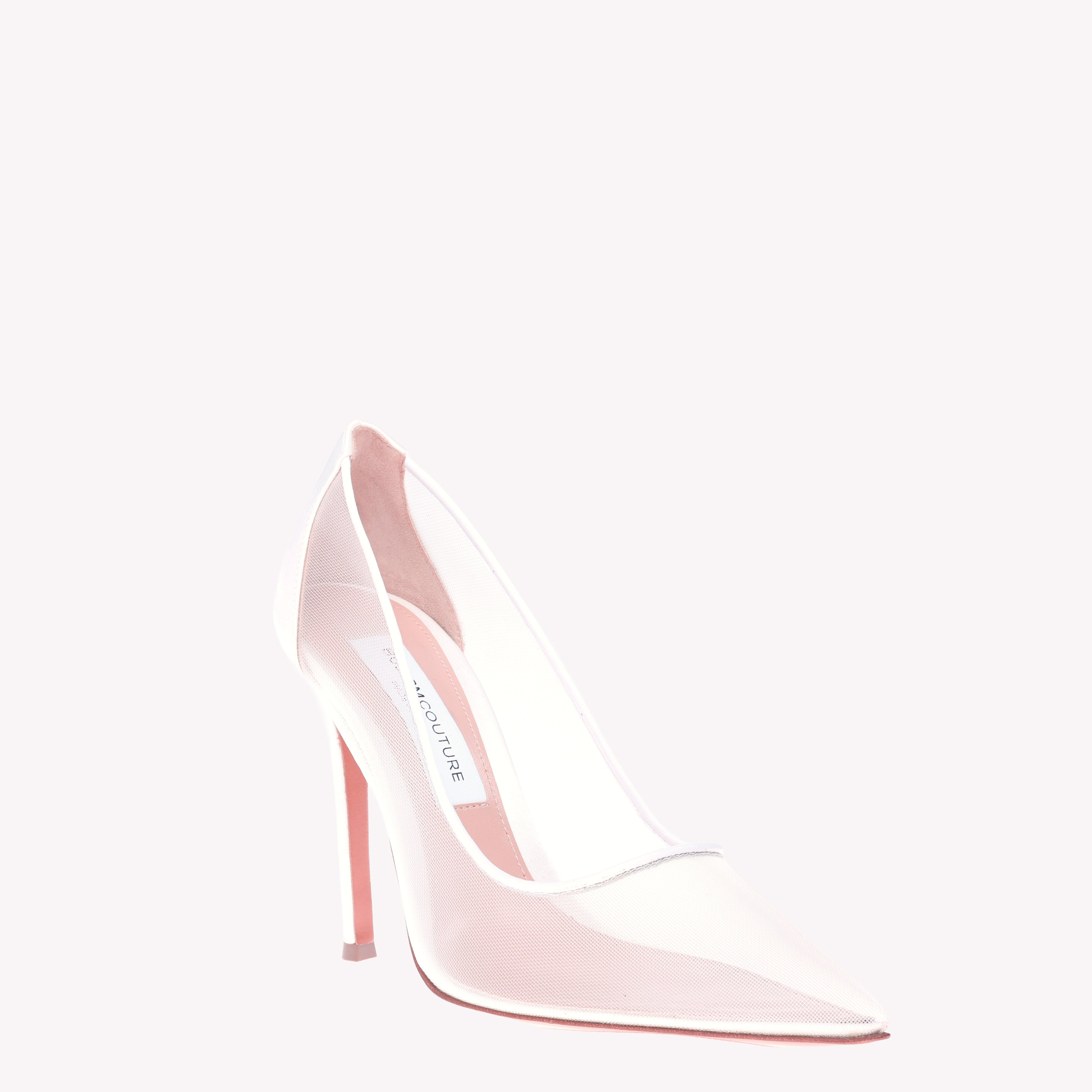Pump Victoria 105 - White Satin Mesh