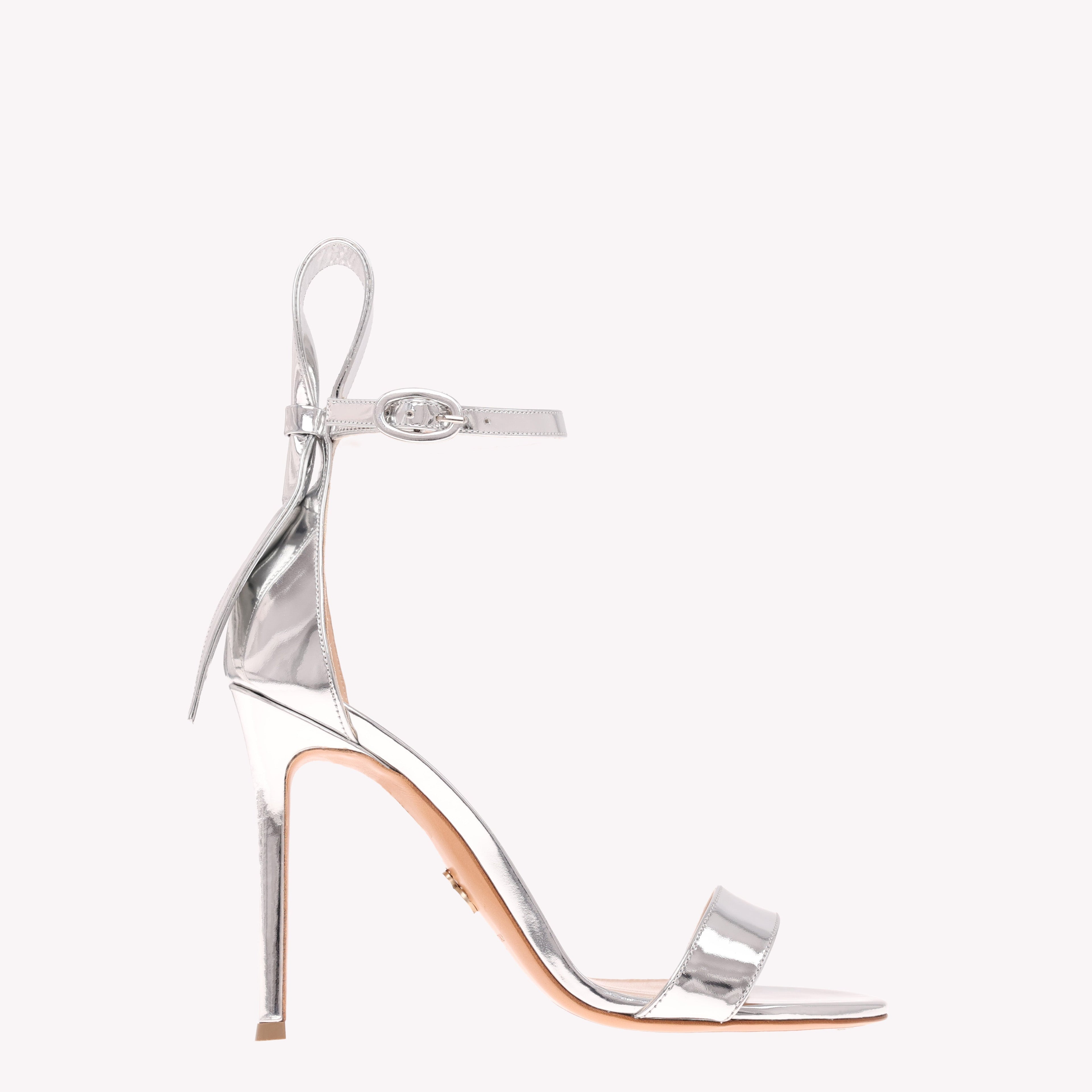 Sandal Venus 105 - Liquid Palladium Silver Mirror Leather