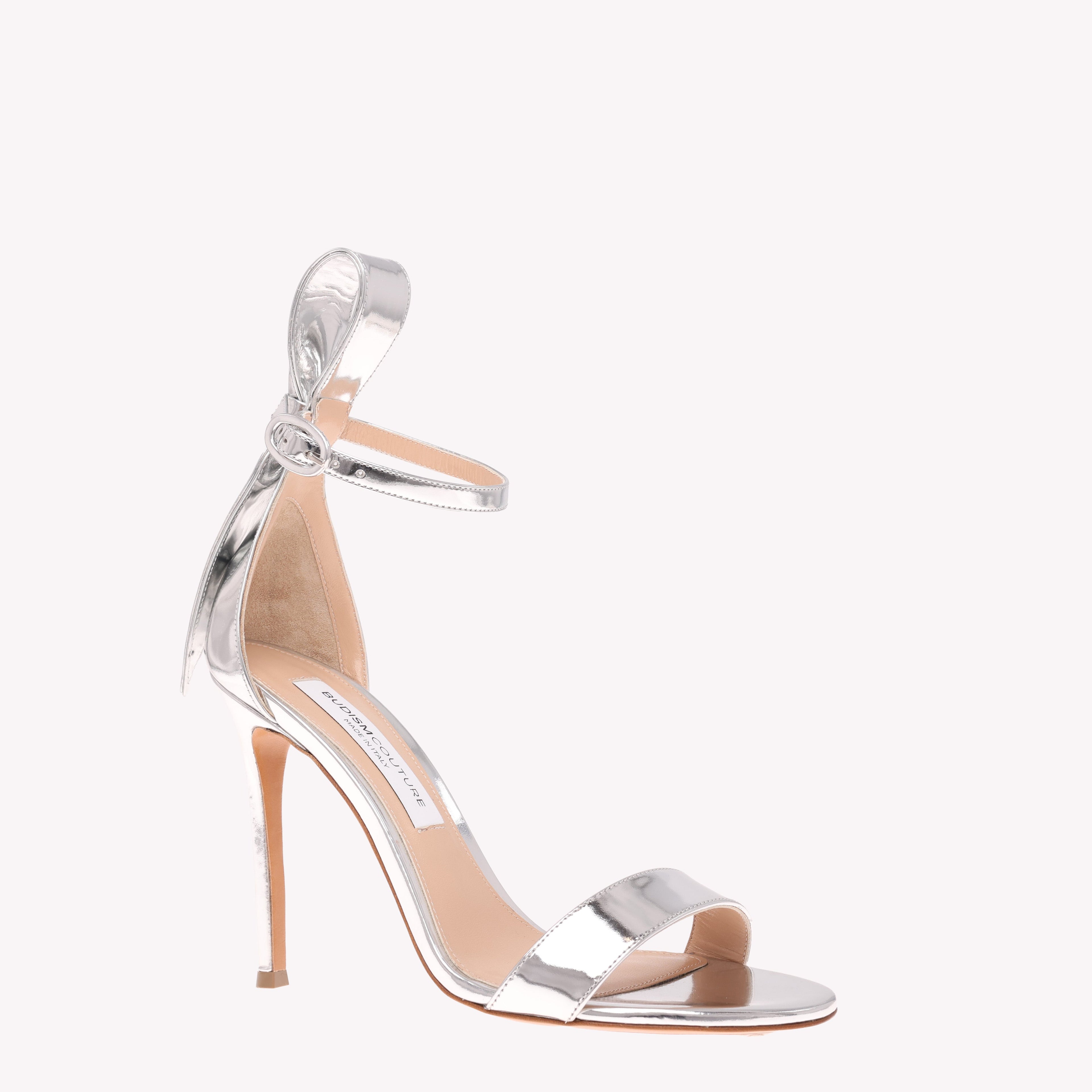 Sandal Venus 105 - Liquid Palladium Silver Mirror Leather