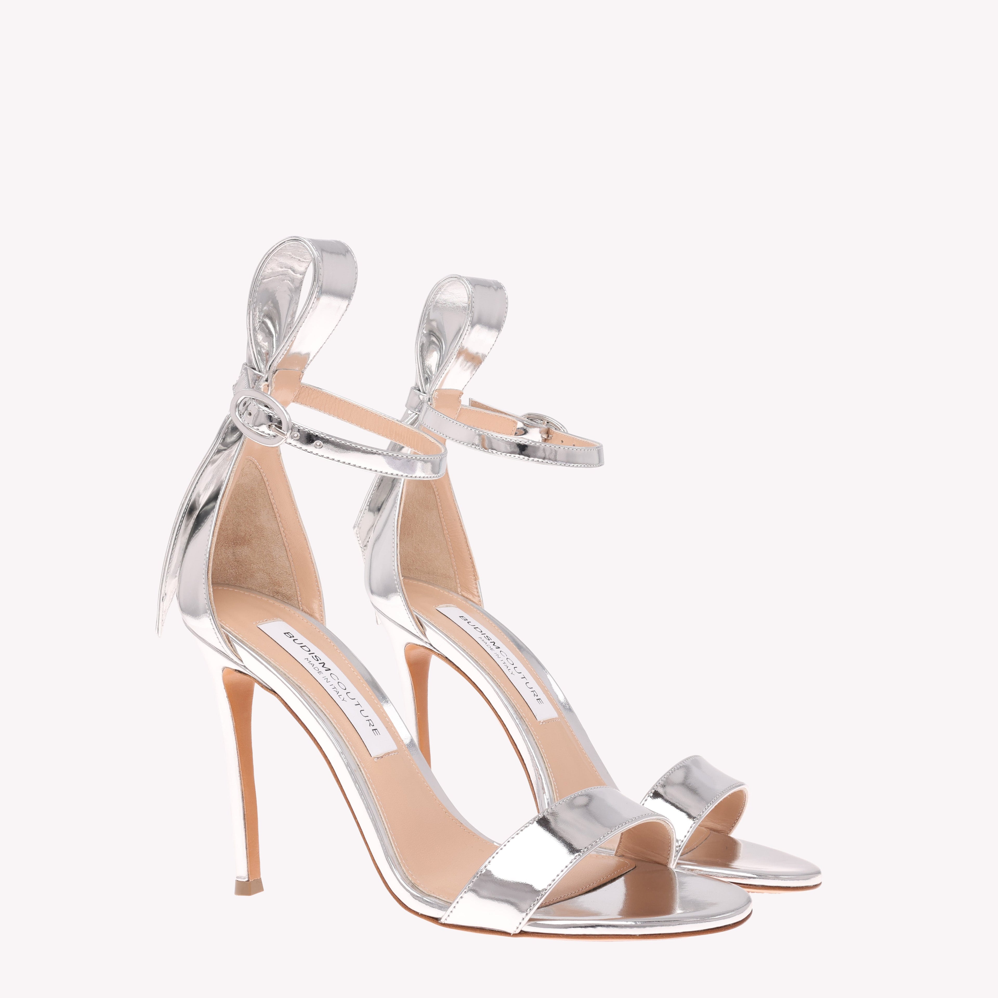 Sandal Venus 105 - Liquid Palladium Silver Mirror Leather