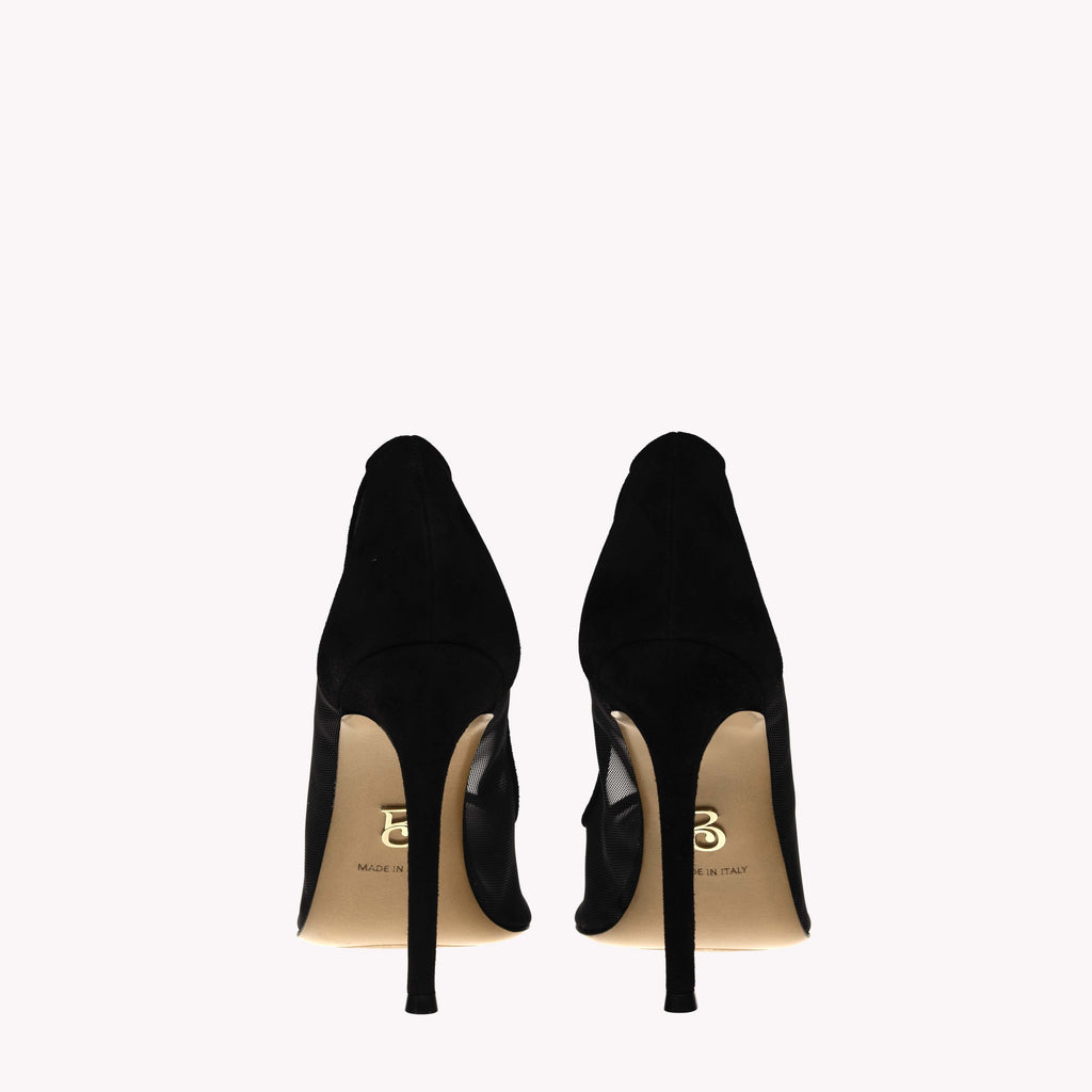 Pump Victoria 105 - Black Suede Mesh