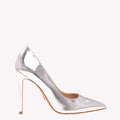 Pump Victoria 105 - Liquid Palladium Silver Mirror Leather