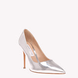 Pump Victoria 105 - Liquid Palladium Silver Mirror Leather