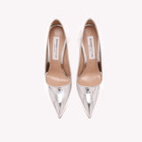 Pump Victoria 105 - Liquid Palladium Silver Mirror Leather
