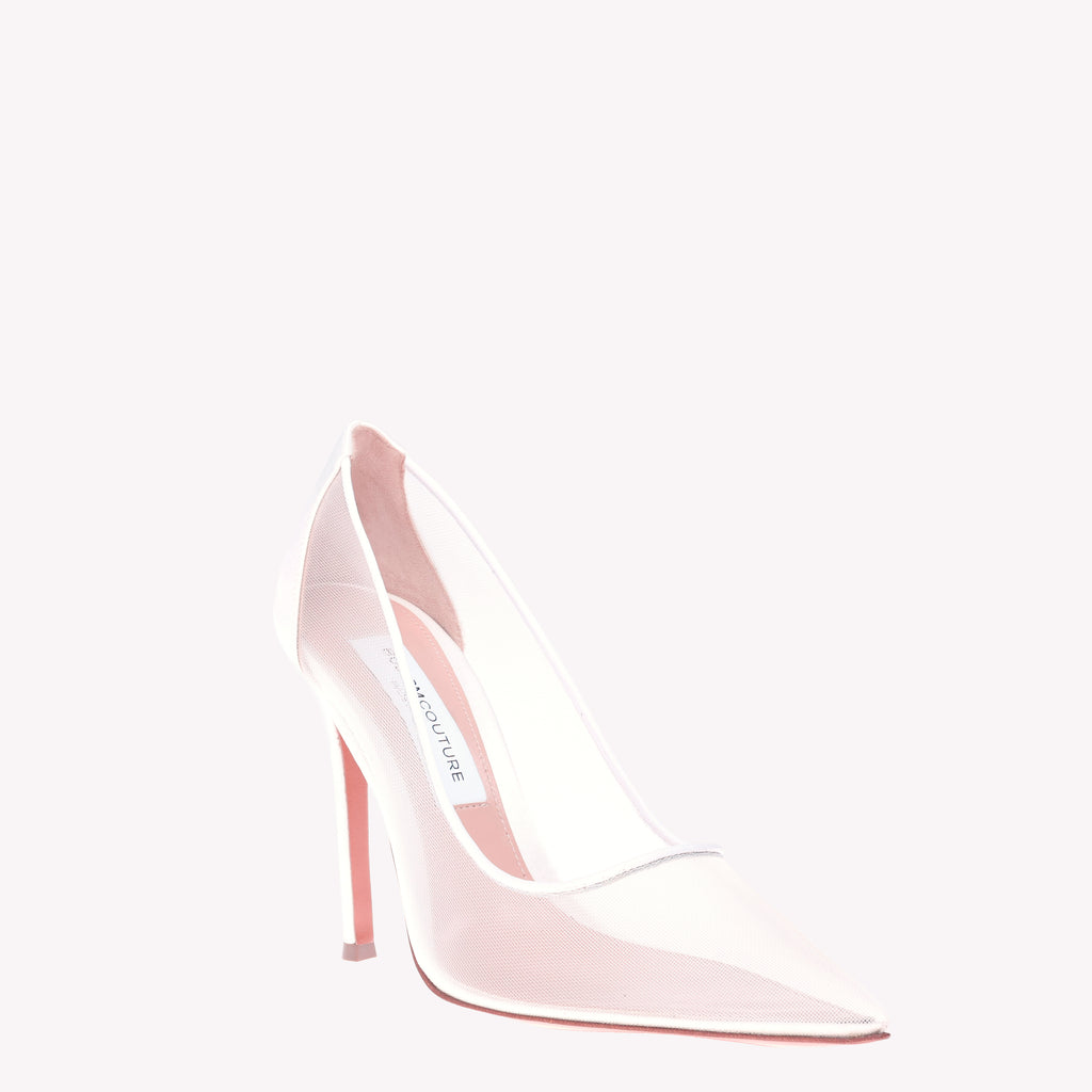 Pump Victoria 105 - White Satin Mesh