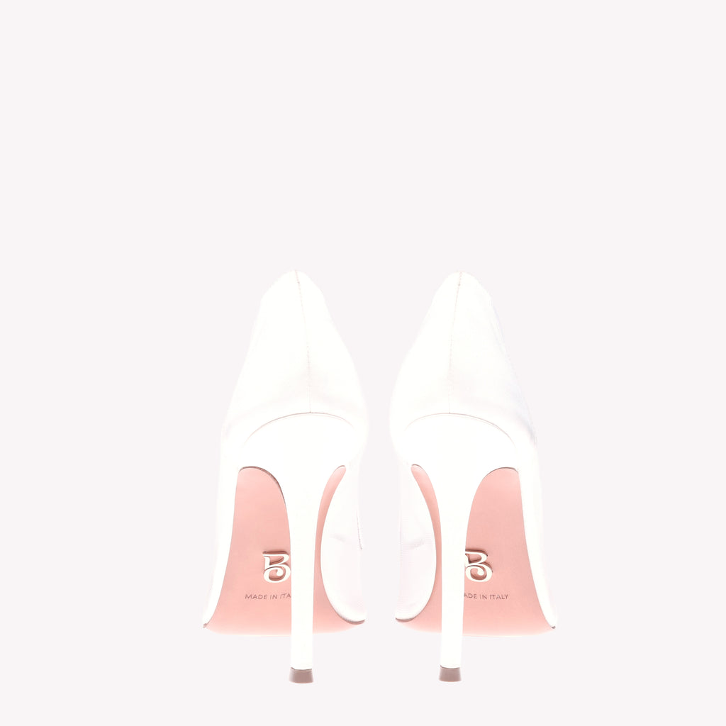 Pump Victoria 105 - White Satin Mesh