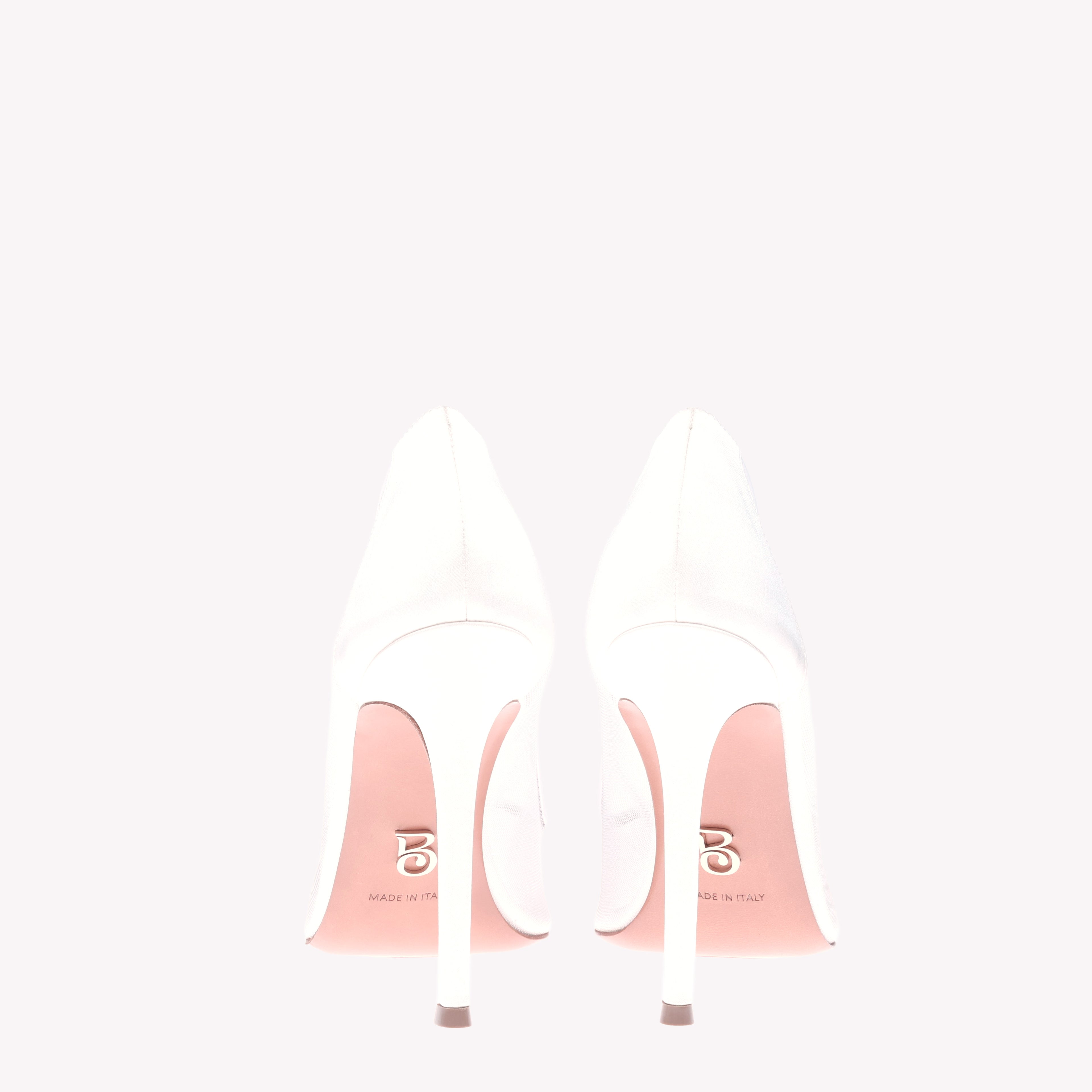 Pump Victoria 105 - White Satin Mesh
