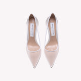 Pump Victoria 105 - White Satin Mesh