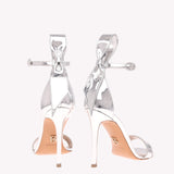 Sandal Venus 105 - Liquid Palladium Silver Mirror Leather