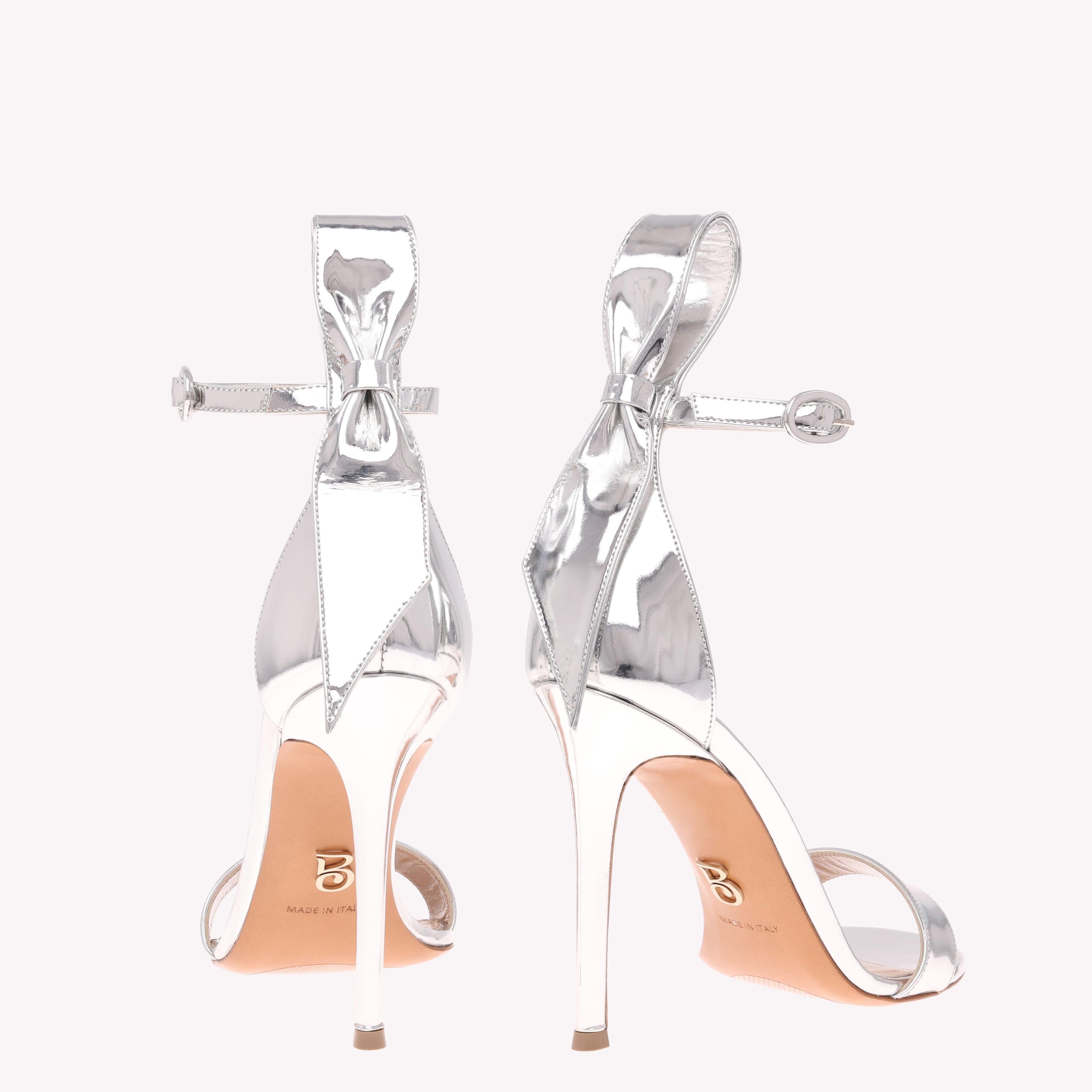 Sandal Venus 105 - Liquid Palladium Silver Mirror Leather